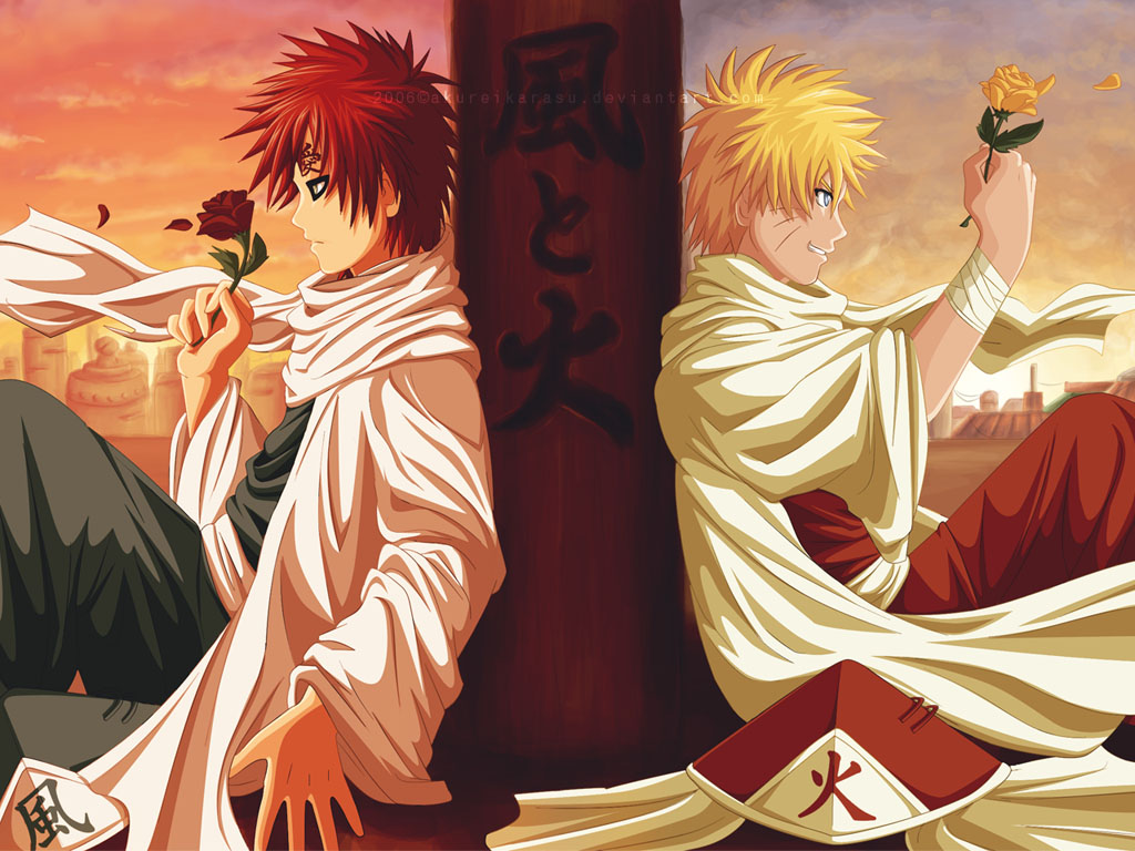 Naruto and Gaara Anime Wallpaper